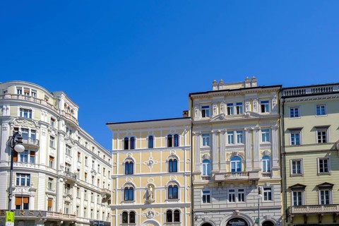 Piazza del Borsa, Trieste, Adriatic Sea, Friuli Venezia Giulia region, Italy
