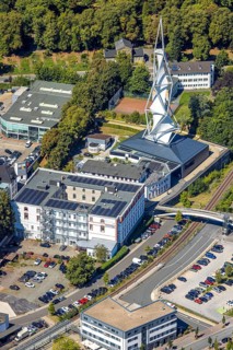 Aerial view, Phänomenta Science Center, Tower at Phänomenta-Weg Technikzentrum Südwestfalen, EGC