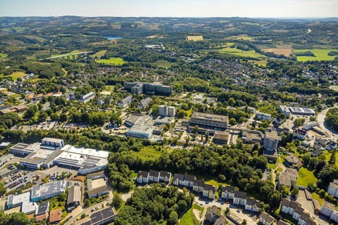 Aerial photo, Klinikum Lüdenscheid Märkische Kliniken, Sportklinik Hellersen, Piepersloh,