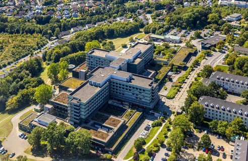 Aerial photo, Klinikum Lüdenscheid Märkische Kliniken, Piepersloh, Lüdenscheid, Sauerland, North