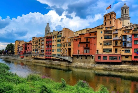 San Feliu, Church of Sant Felix, Inglesia de Sant Felix, Cathedral of Girona, colourful facades