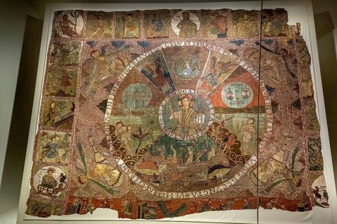 TapÃs de la creaciÃü, creation tapestry from the 11th century, Cathedral Santa Maria of Gerona,