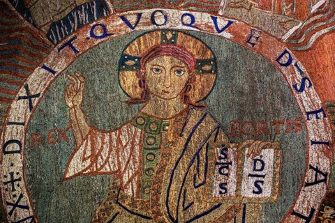 TapÃs de la creaciÃü, creation tapestry from the 11th century, Cathedral Santa Maria of Gerona,