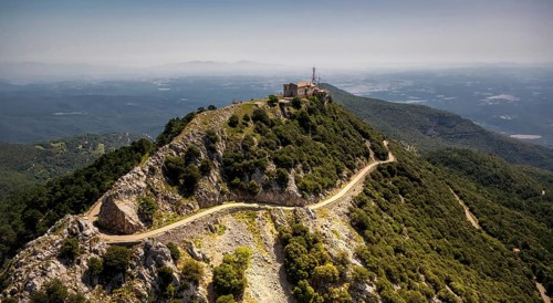 Monastery Mare de Deu del Mont, Monastery of the Mother of God of the Mountain, Beuda, Costa Brava,