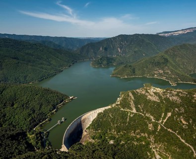 River Ter, Riu Ter, Susqueda Reservoir, Panta de Susqueda, Rupit, Costa Brava, Cataluña, Catalonia,