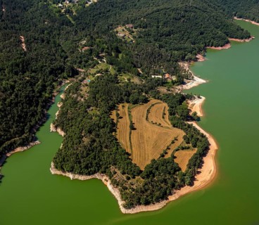 Panta de Sau, reservoir of Sau, river Ter, Riu Ter, Vilanova de Sau, Costa Brava, Catalonia, Spain,