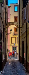 Sardinia, alley with picturesque house and window, Bosa, Europe, Province of Oristano, Italy, old