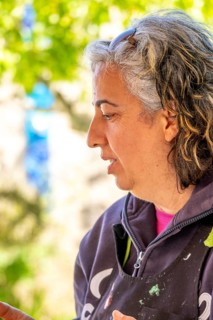 Sardinia, Pina Monne, female portrait and artist, Tinnura, Europe, Province of Oristano, Italy,