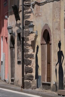 Sardinia, mural house, Sardinia landmark, Tinnura, Europe, Oristano province, Italy, architecture,