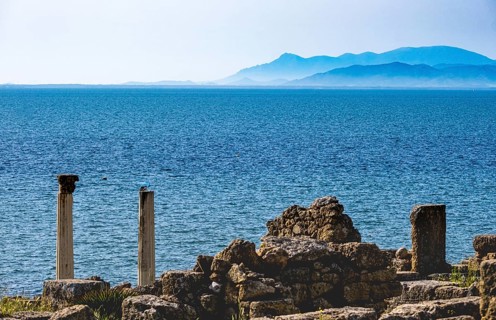 Sardinia, Sinis Peninsula and historical ruins and columns, Area archeologica di Tharros