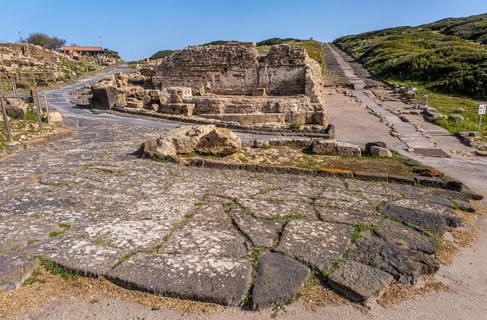Sardinia, Sinis Peninsula and historical ruins, Area archeologica di Tharros Archaeological Museum,