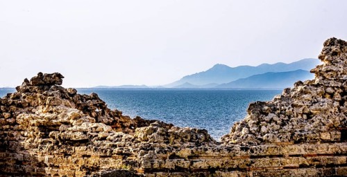 Sardinia, Sinis Peninsula and historical ruins, Area archeologica di Tharros Archaeological Museum,