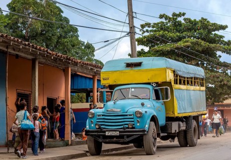 Bus stop and lorry for passenger transport, bus, public transport, local public transport, lorry in