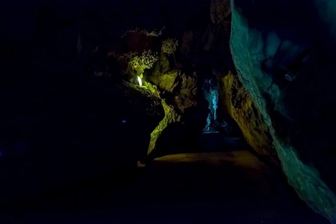 Caves of the Indios, Cueva del Indio, underground caves with a watercourse river open to tourists,