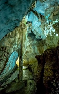 Caves of the Indios, Cueva del Indio, underground caves with a watercourse river open to tourists,