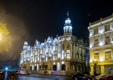Teatro Nacional, Grand Theatre de Habana, Grand Theatre of Havana by night, Havana, La Habana,