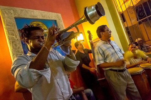 Musician in one of the many music bars and music restaurants in Havana, Havana, La Habana, Cuba,