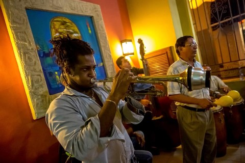 Musician in one of the many music bars and music restaurants in Havana, Havana, La Habana, Cuba,