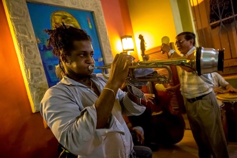 Musician in one of the many music bars and music restaurants in Havana, Havana, La Habana, Cuba,