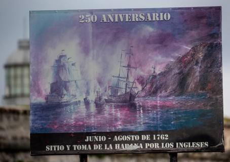Public battle painting of the naval battle of 1762 against England, La Habana, Havana, Cuba, Cuba,