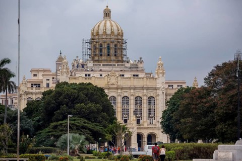 National Capitol La Habana, Havana, La Habana, Cuba, Cuba, Europe, aerial view, birds-eyes view,