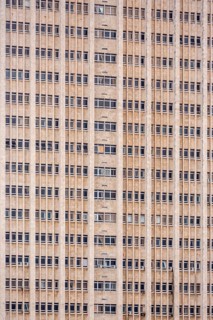 Window front of the Hospital Hermanos Amajeiras at the Malecon, La Habana, Havana, Cuba, Cuba,