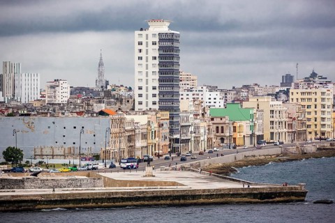 View of old Havana with the Malecon, La Habana, Cuba, Caribbean, Central America, Cuba, Europe,