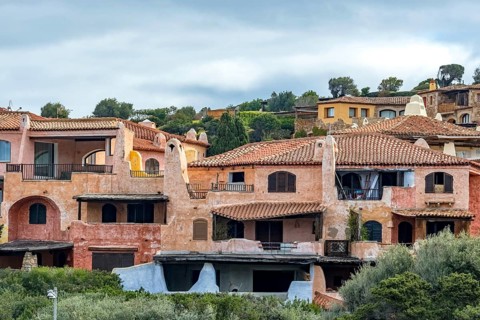 Sardinia, residential complex, worth seeing harbour town Porto Cervo, Arzachena, Europe, province