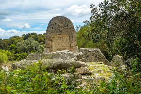 Sardinia, Nuraghic people, tomb of the giants Coddu Vecchiu, cult site, tomba dei giganti Coddu