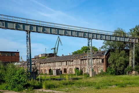 GdaÅsk, old shipyard halls, Gdansk, Baltic Sea coast, Baltic Sea, pomorskie, Pomeranian