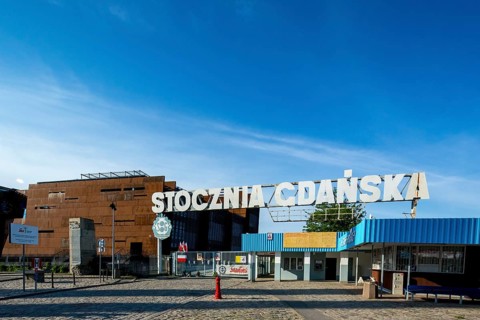 Entrance to the Solidarity Shipyard, Gdansk, European Solidarity Centre, Gdansk, Baltic Sea coast,