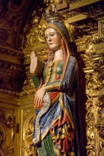 Statue of the pregnant Virgin Mary, depiction of the pregnant Virgin Mary, Sé Catedral de Évora