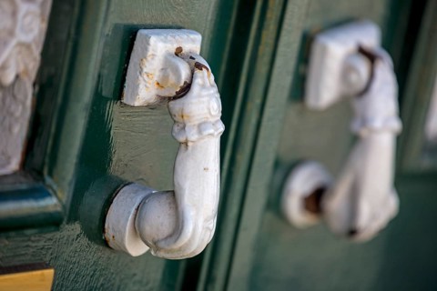Iron door knocker, Evora, Ã‰vora district, Portugal