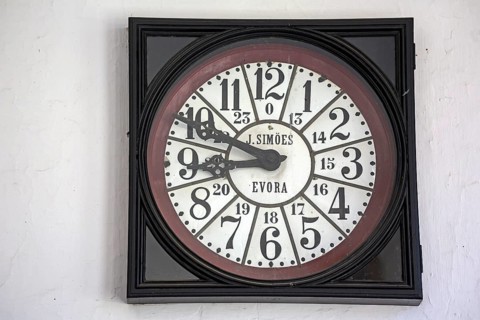 Classical clock in the University, Colégio do Esírito Santo, old University of Evora, Evora,