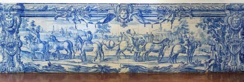 Classical Azuleros in the University, Colégio do Esírito Santo, old University of Evora, Evora,