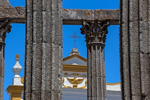The Temple of Diana in Evora, Evora, Évora district, Portugal