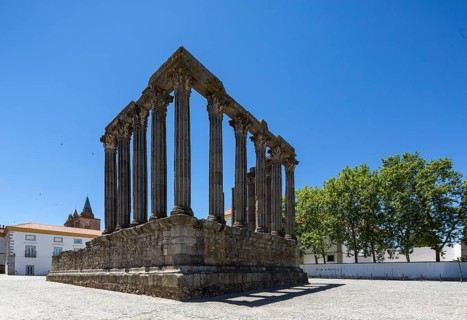 The Temple of Diana in Evora, Evora, Évora district, Portugal