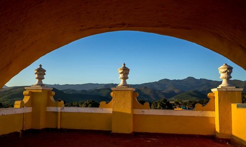 View of the city of Trinidad from the bell tower of the Convento de San Francisco de Asis church,