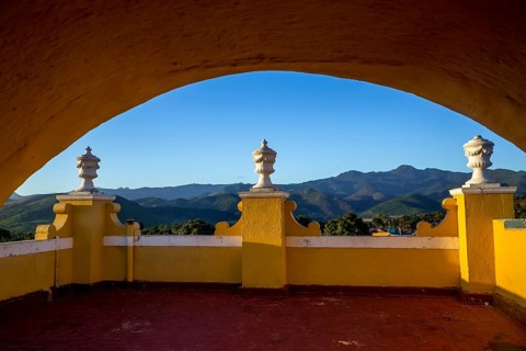 View of the city of Trinidad from the bell tower of the Convento de San Francisco de Asis church,