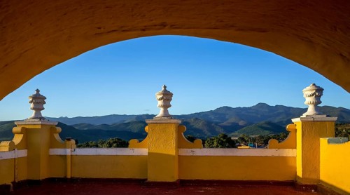 View of the city of Trinidad from the bell tower of the Convento de San Francisco de Asis church,