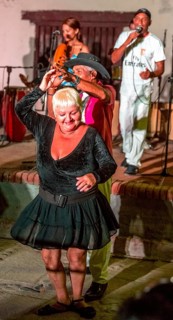 Old Cubans dance at the Salza market to the music of a live band, Trinidad, Cuba, Sancti Spíritus,