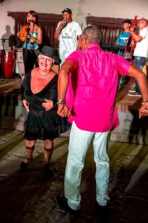 Old Cubans dance at the Salza market to the music of a live band, Trinidad, Cuba, Sancti Spíritus,
