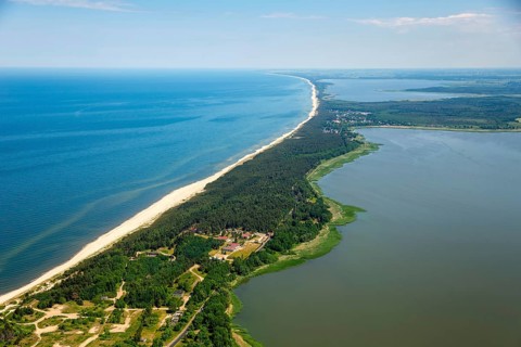 UnieÅ'cie, nest, beach, lagoon-like Jamno, Lake Jamunder, lagoon, Baltic Sea coast, Województwo