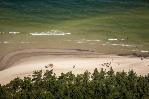 Beach west of KoÅ'obrzeg, Kolobrzeg, Dzwirzyno, Baltic Sea coast, Województwo zachodniopomorskie,