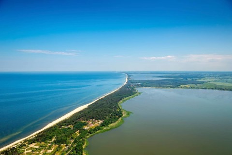UnieÅ'cie, nest, beach, lagoon-like Jamno, Lake Jamunder, lagoon, Baltic Sea coast, Województwo