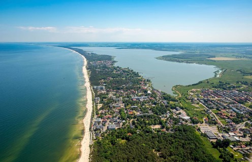 Gmina Mielno, Jamunder See, lagoon-like Jamno, Hinterpommern, Großmöllen, Groß Möllen, Baltic Sea