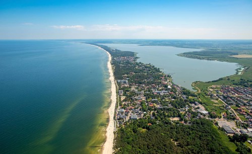Gmina Mielno, Jamunder See, lagoon-like Jamno, Hinterpommern, Großmöllen, Groß Möllen, Baltic Sea