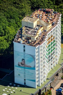 KoÅ'obrzeg, Kolobrzeg, seaside resort high-rise, holiday flats, beach hotel, Baltic Sea beach,