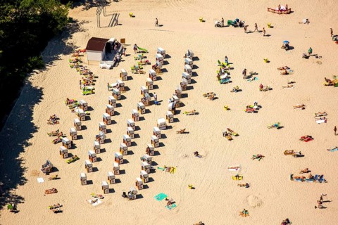 KoÅ'obrzeg, Kolobrzeg, beach chairs, beach, holidays, Baltic Sea beach, Baltic Sea coast,
