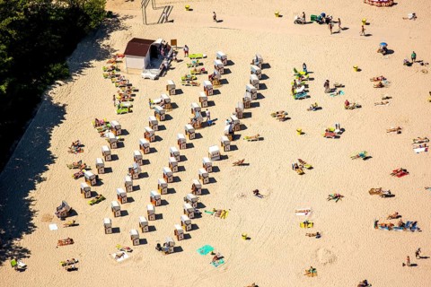 KoÅ'obrzeg, Kolobrzeg, beach chairs, beach, holidays, Baltic Sea beach, Baltic Sea coast,
